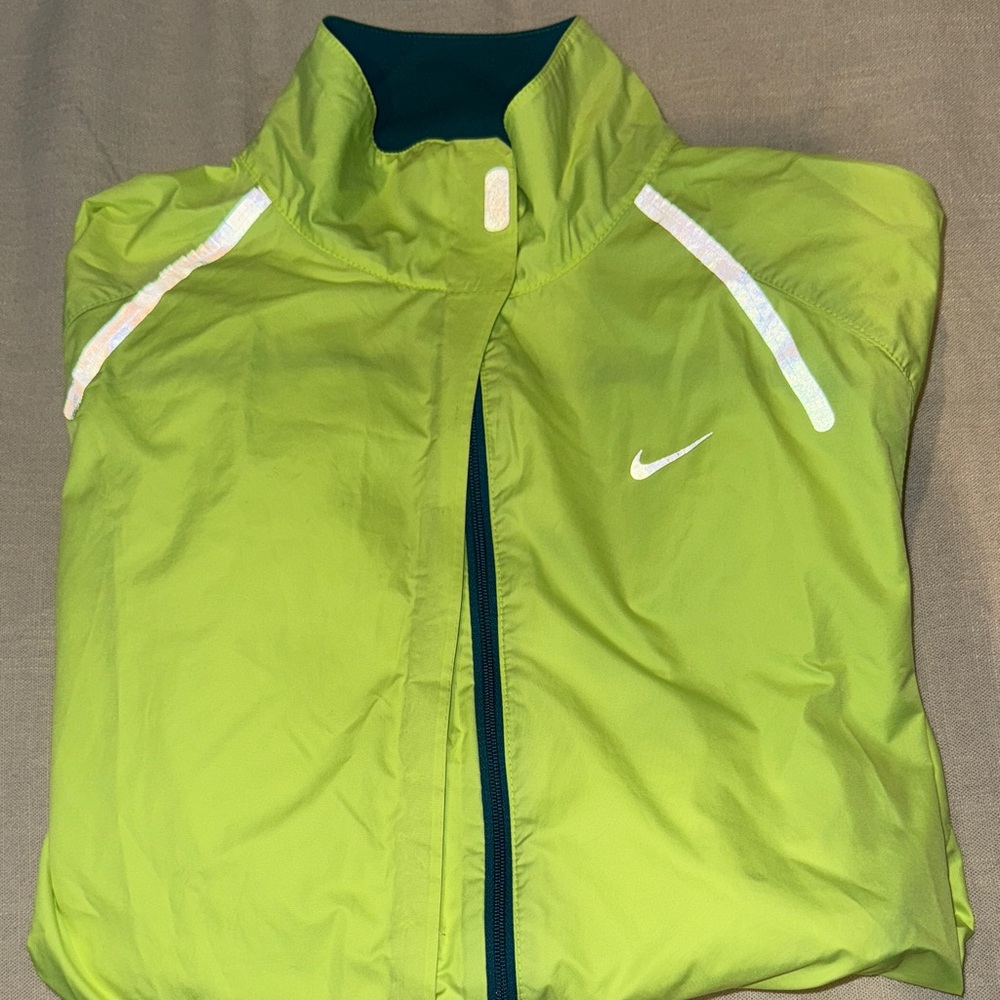 Nike Neon Green Jacket with White Details